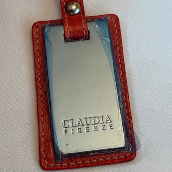 CLAUDIA FIRENZE | Red Croc Embossed Leather Satchel Tote Shoulder bag - Picture 11 of 15